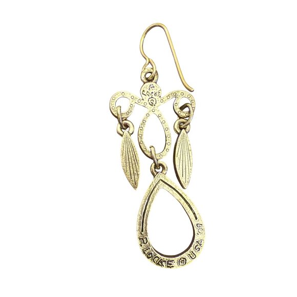 Rare Patricia Locke Geometric Crystal  Handmade Silver Toned USA Earrings - Picture 4 of 5